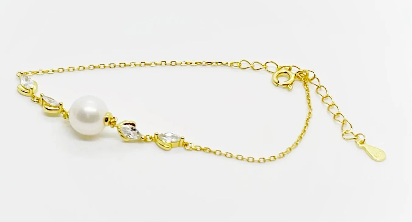 Perfectly round Freshwater pearl bracelet