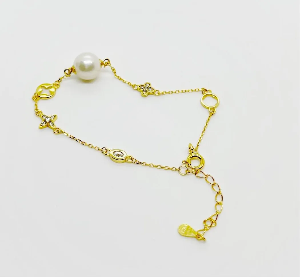 Perfectly round Freshwater pearl bracelet