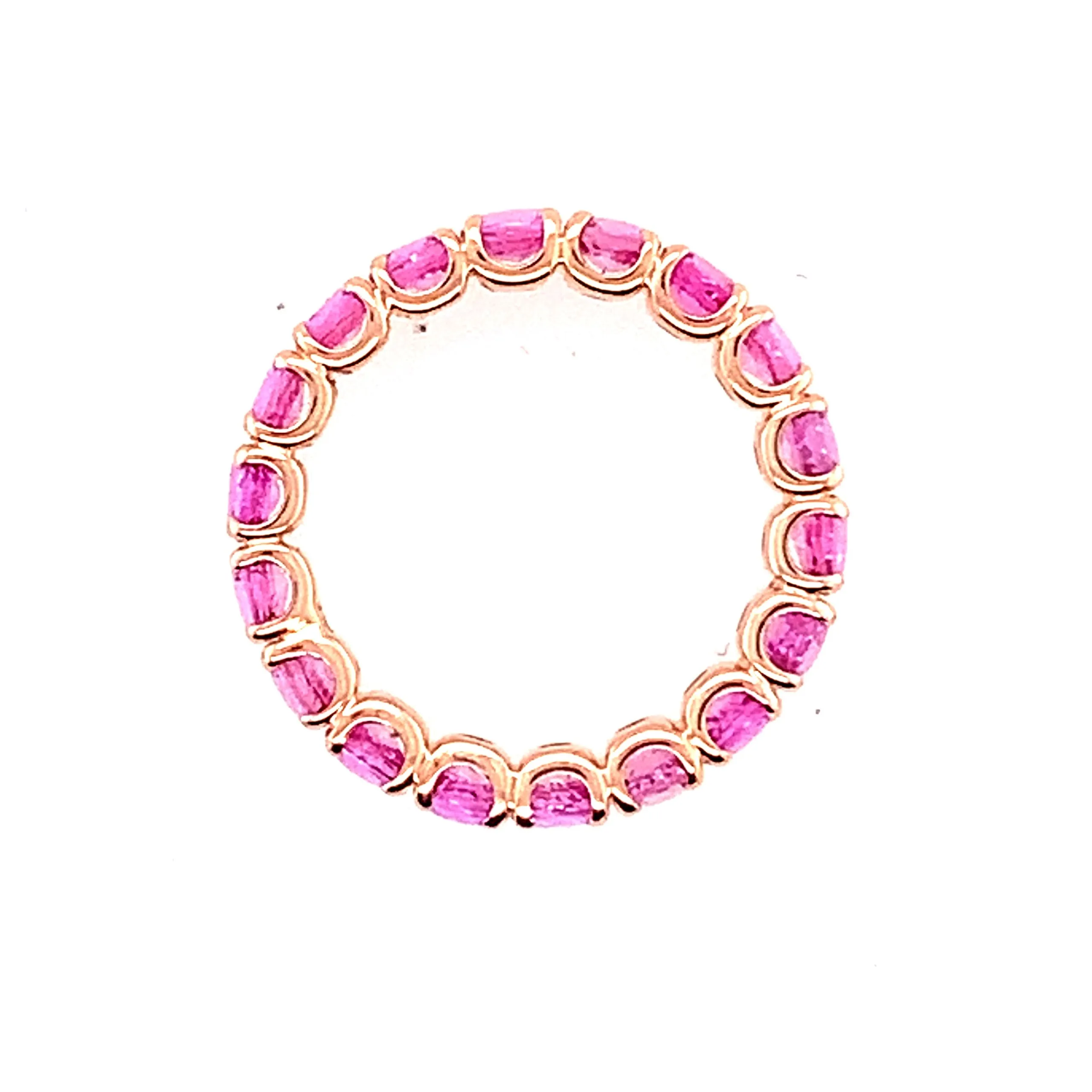 Pink Sapphire Eternity Band