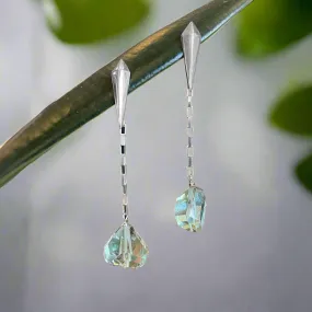 Plumb Silver Original Green Quartz Dangles