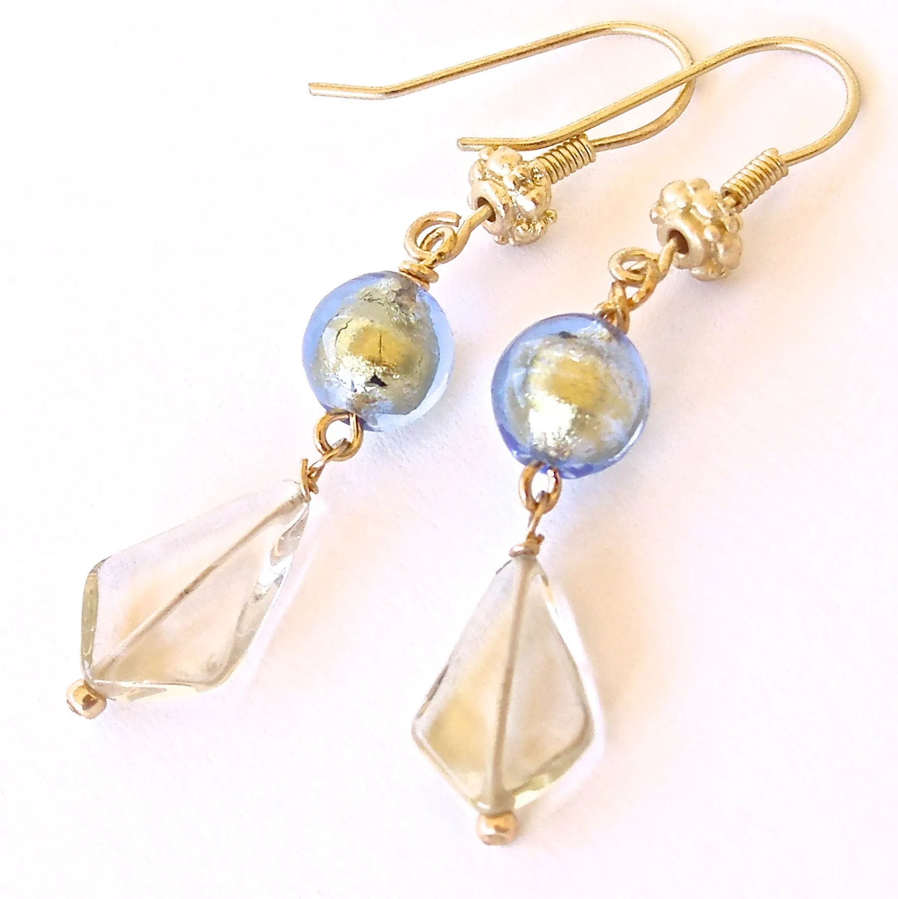 Rialto: Blue Venetian Glass Earrings