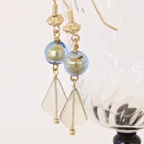 Rialto: Blue Venetian Glass Earrings