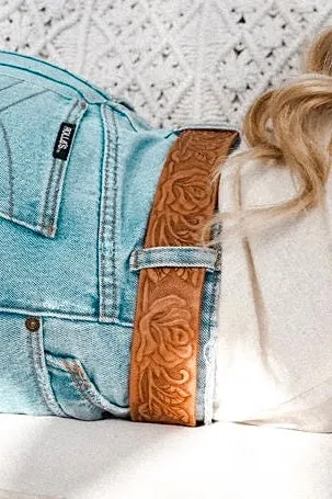 ROSA LEATHER BELT CAMEL