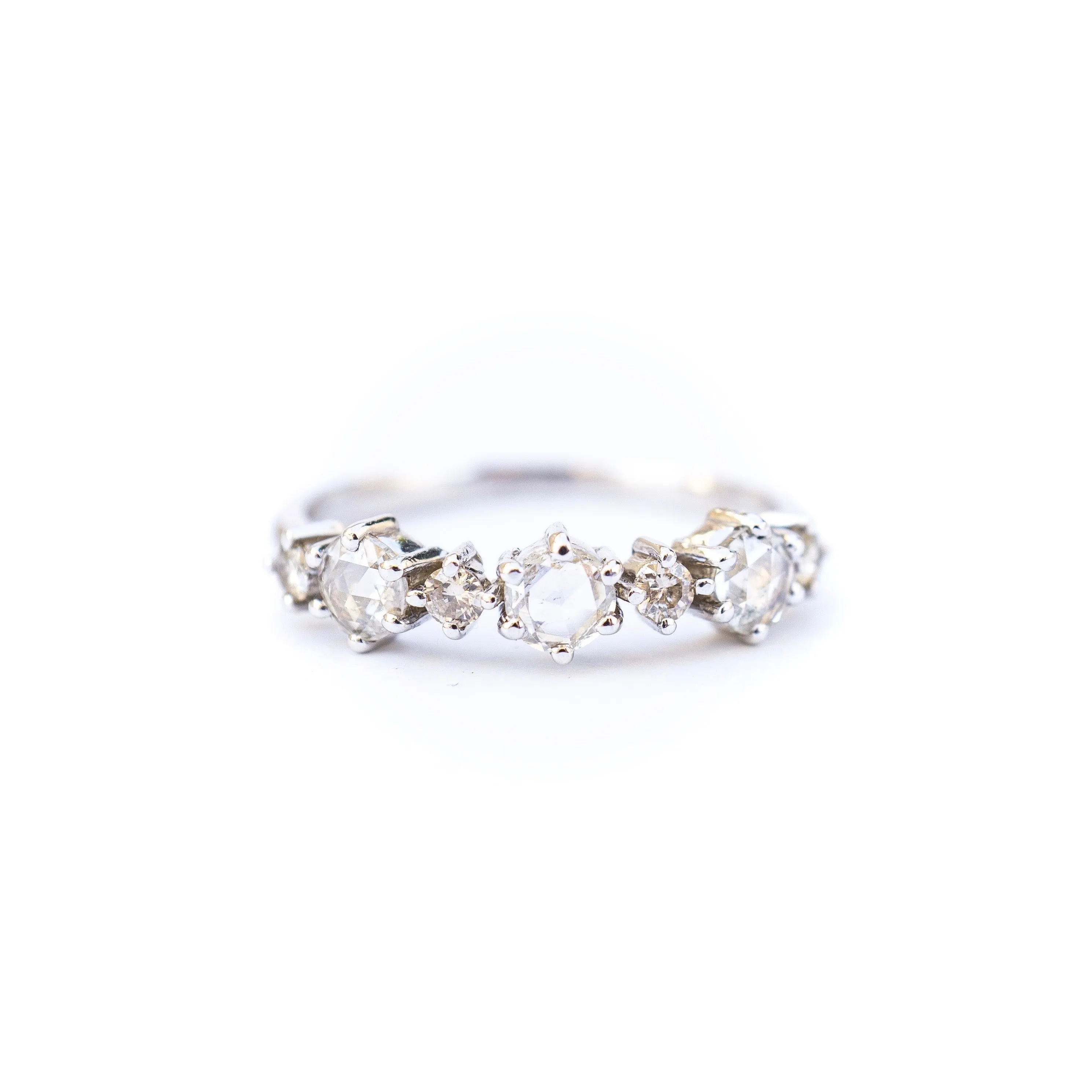 Rose Cut Diamond Band - Women's Diamond Wedding Band