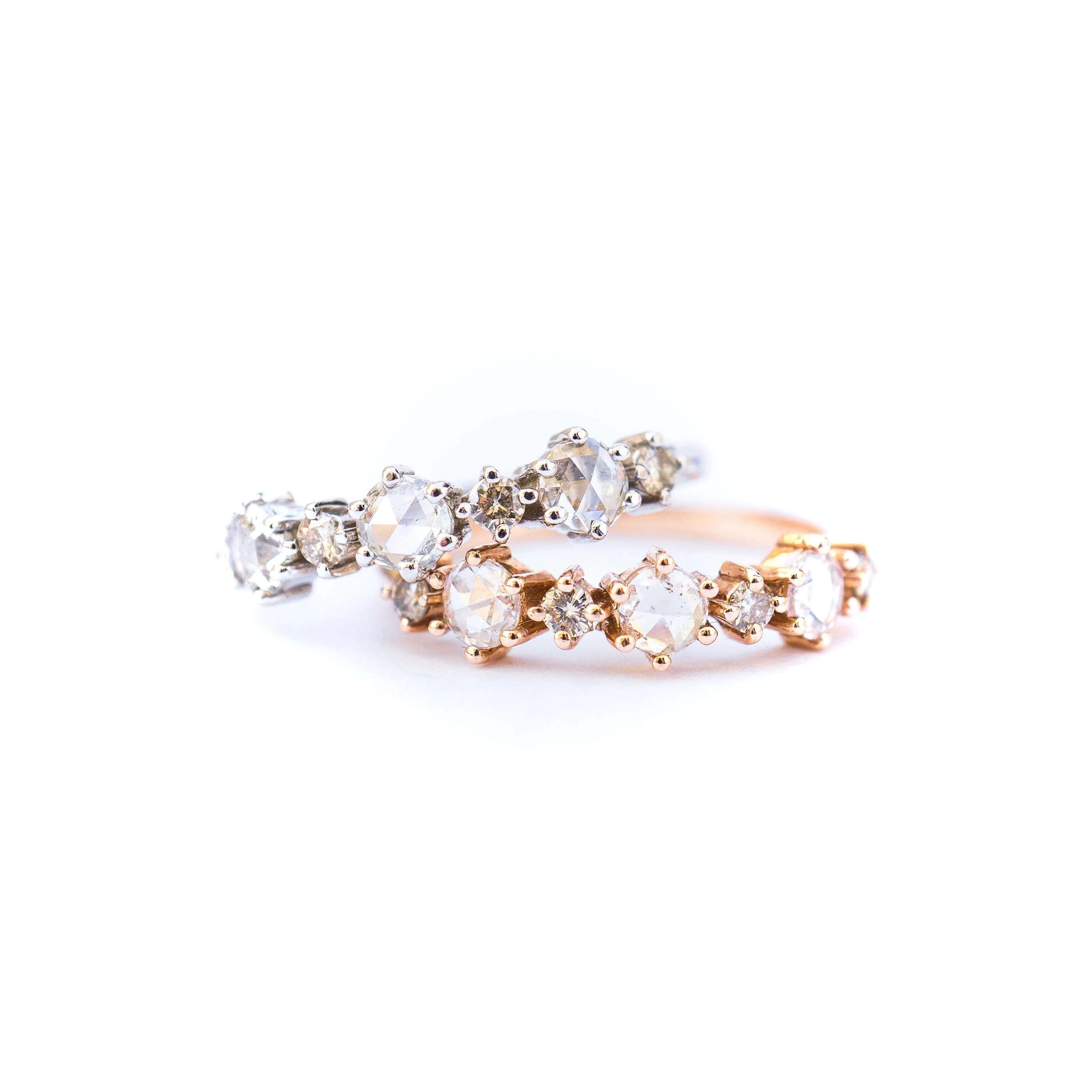 Rose Cut Diamond Band - Women's Diamond Wedding Band