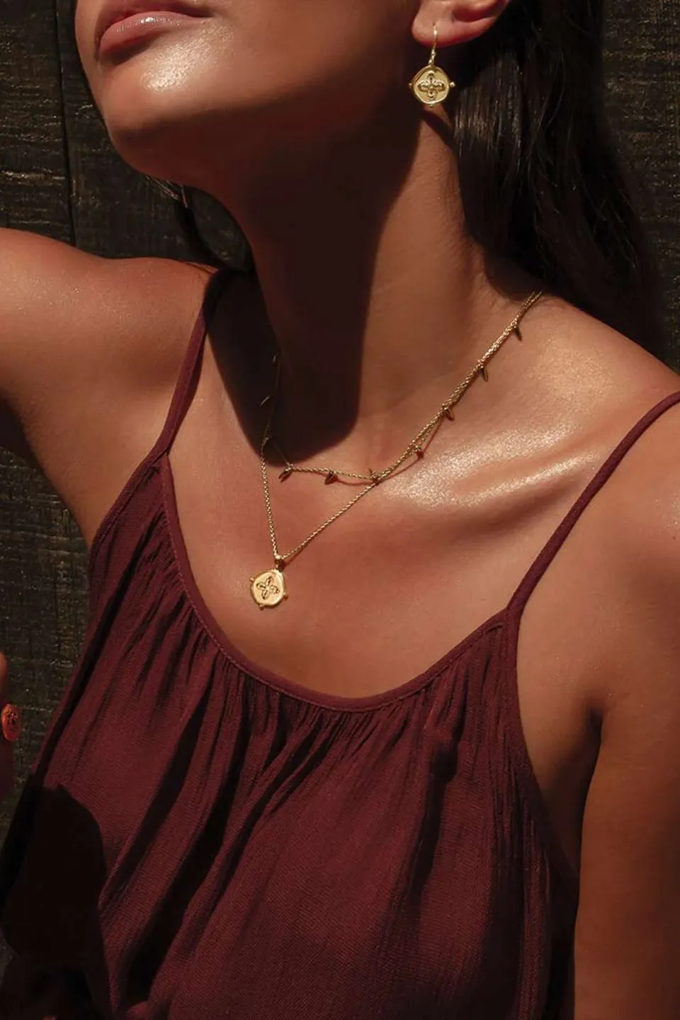Sahara Medallion 18k Gold Plated EOL Necklace