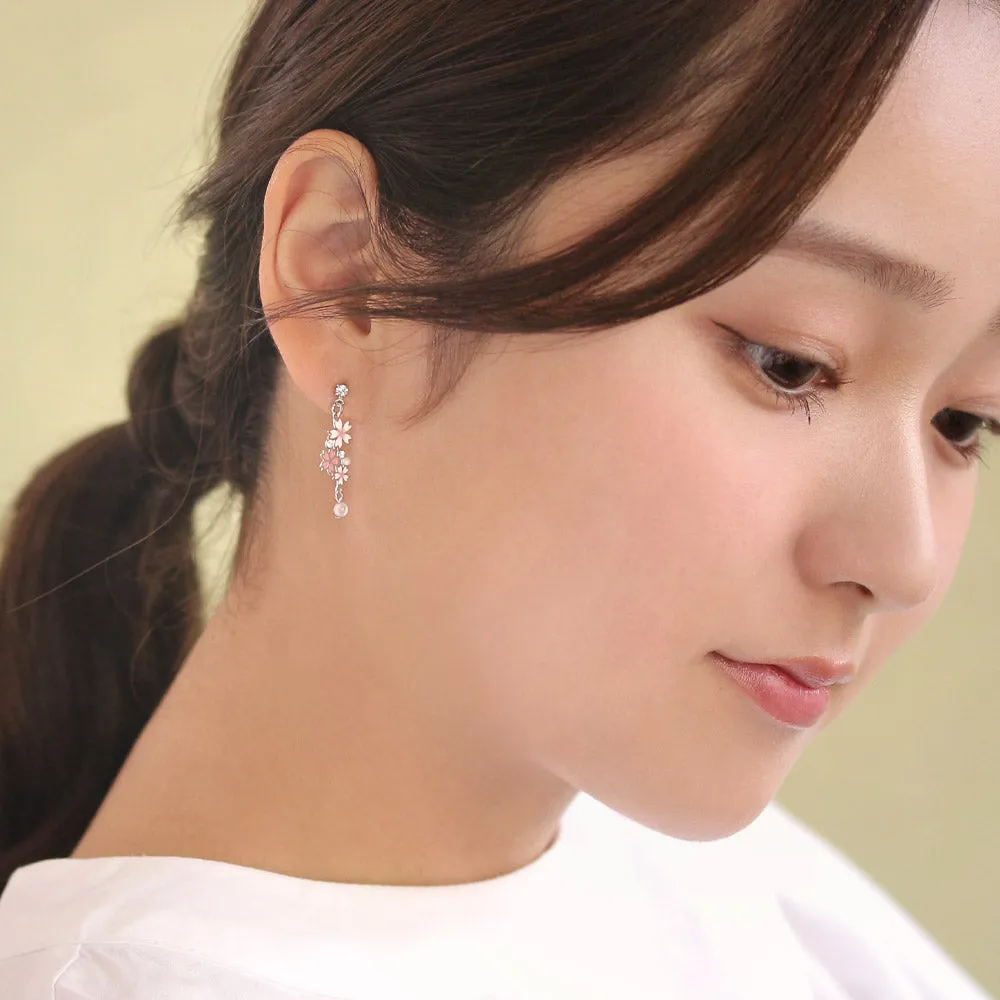 Sakura Cat Mismatched Earrings