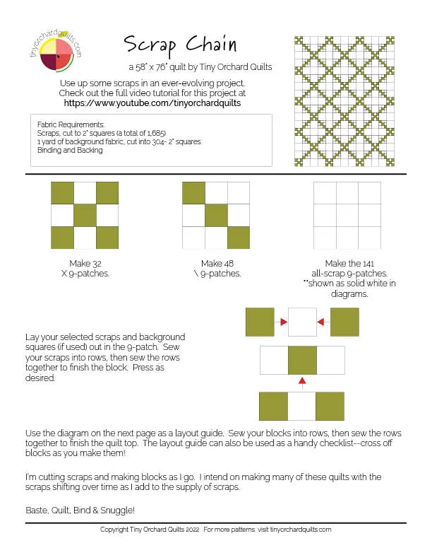 Scrappy Irish Chain Quilt
