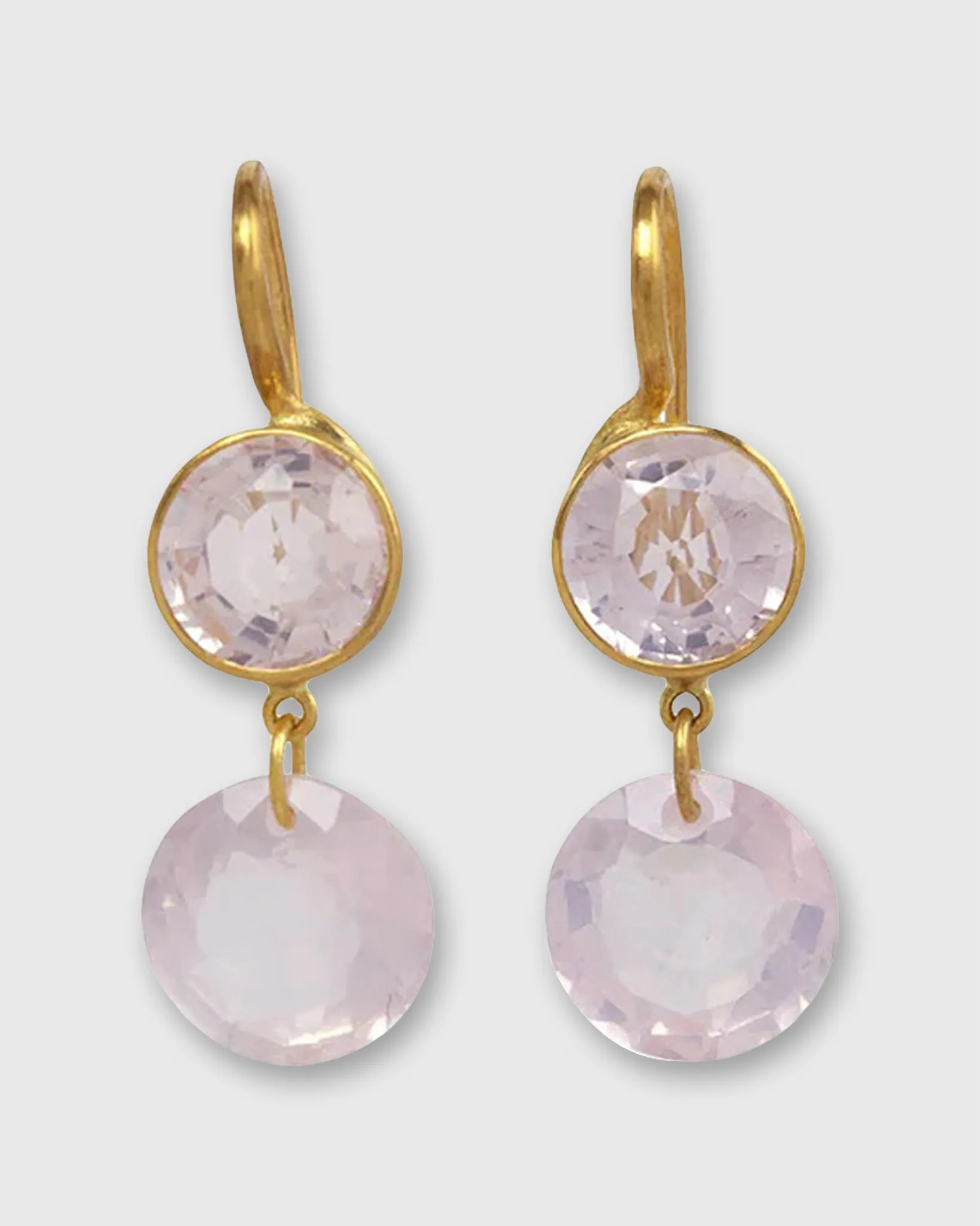 Small Incandescence Earrings in Rose Quartz