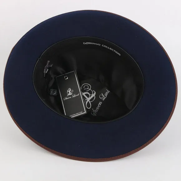 Steven Land Domingo Fedora - Premium Australian Wool Felt Hat | WH-107 Navy