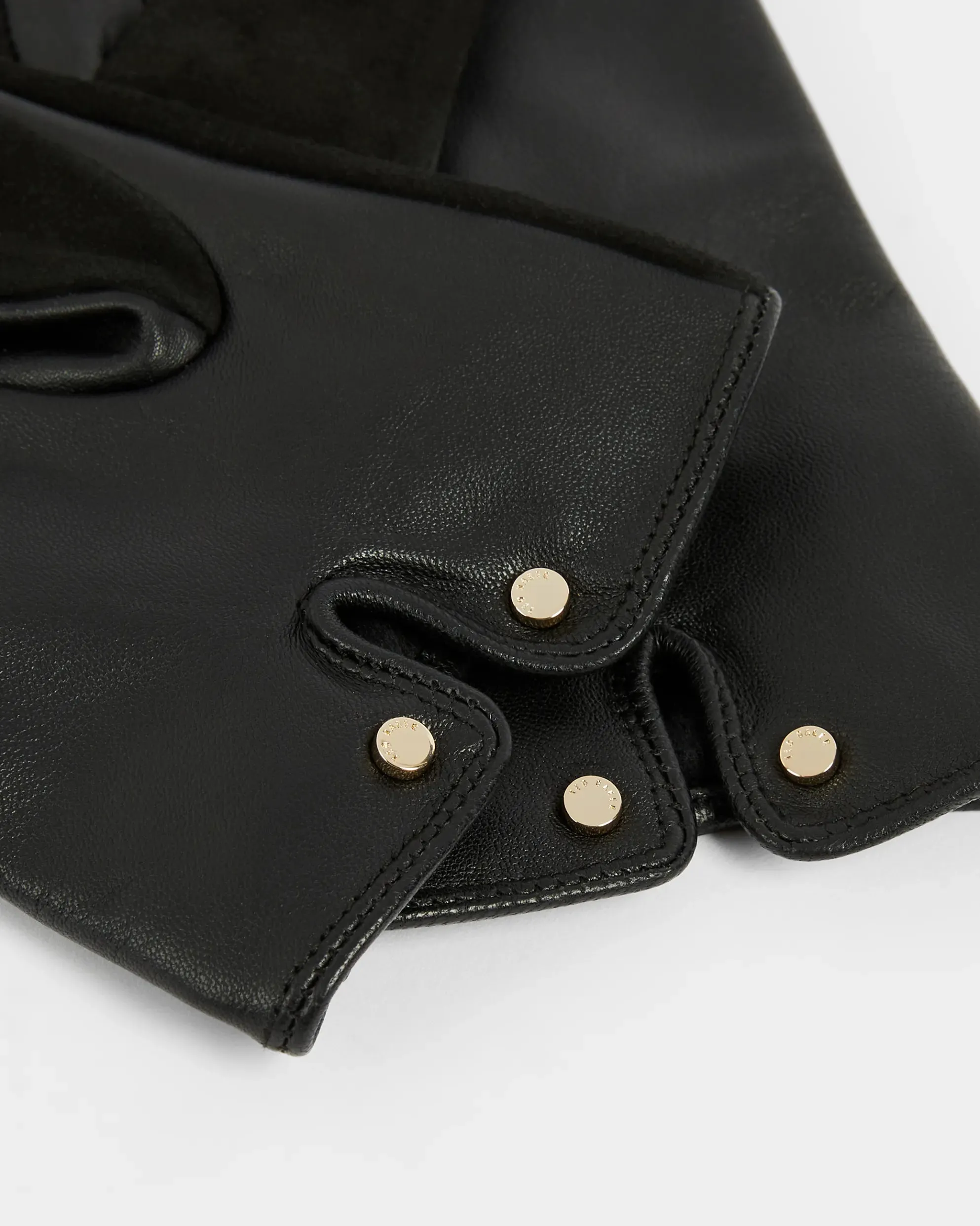 Ted Baker Arlett Suede Whipstitch Detail Glove | Black