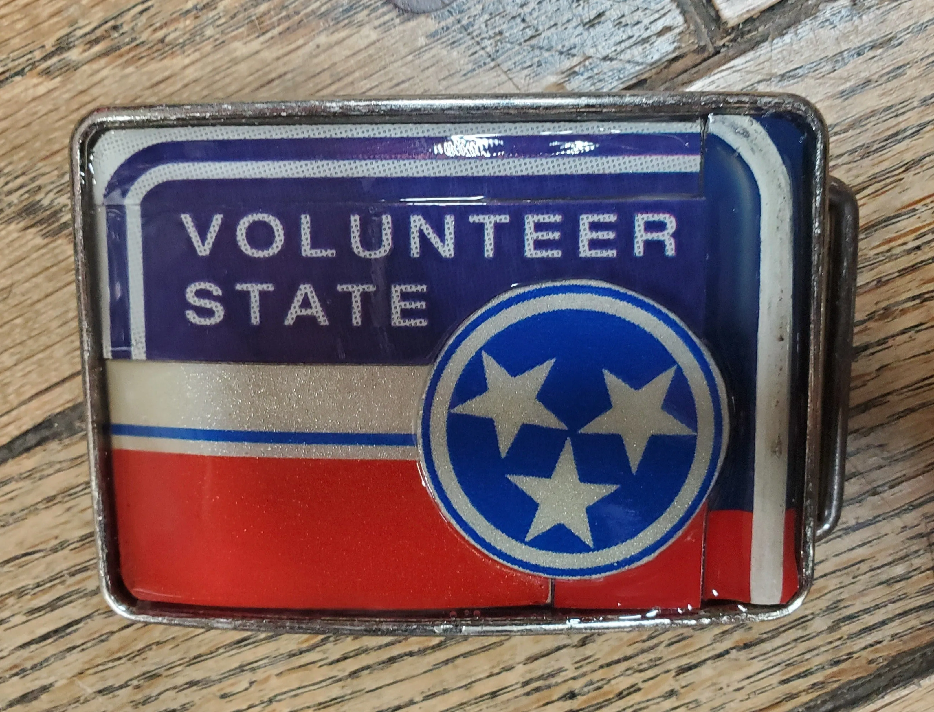 Tennessee Tri-Star License Plate Belt Buckle