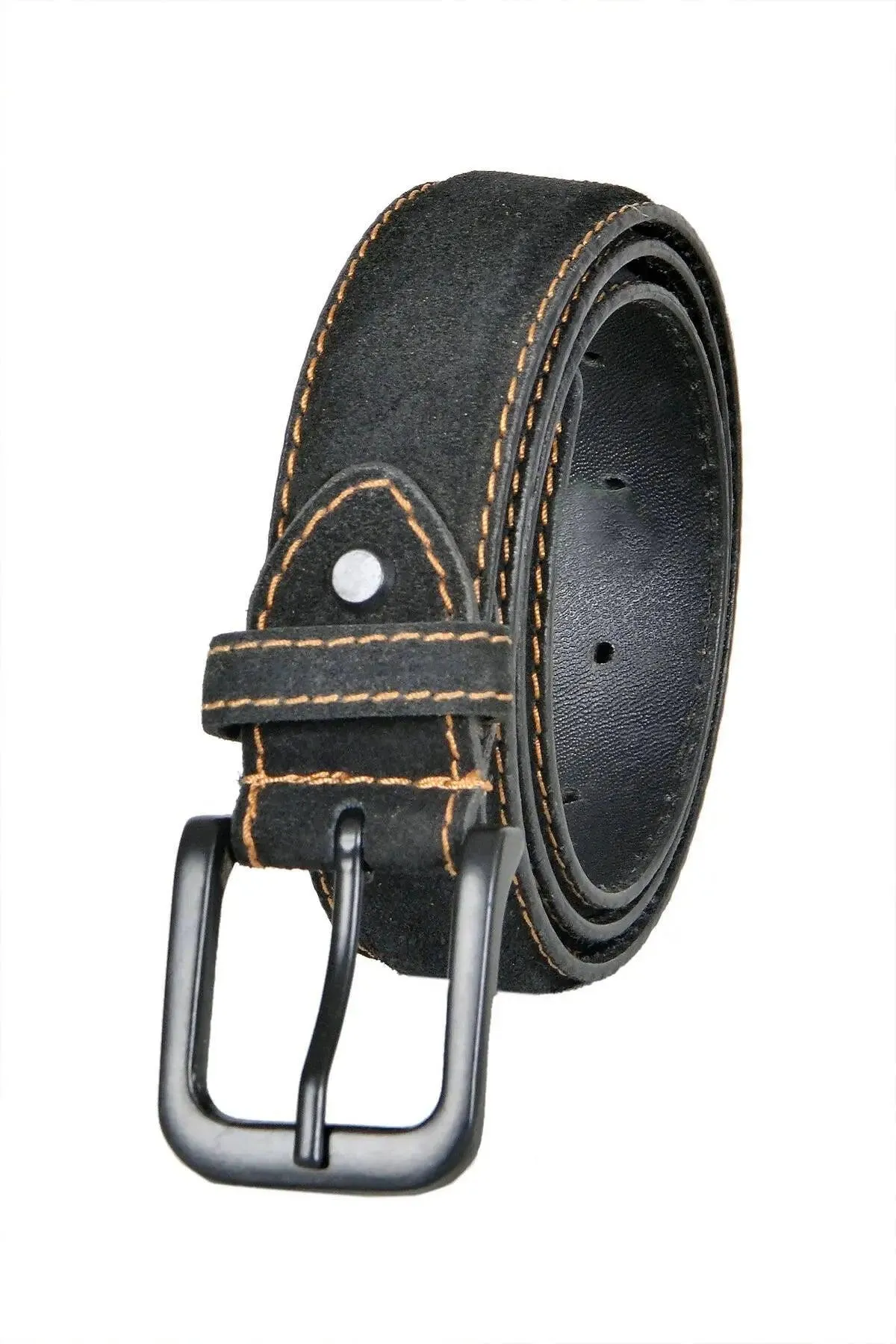 TLP Leather Belt for Men Colour - Black (SKU BELT-10024)