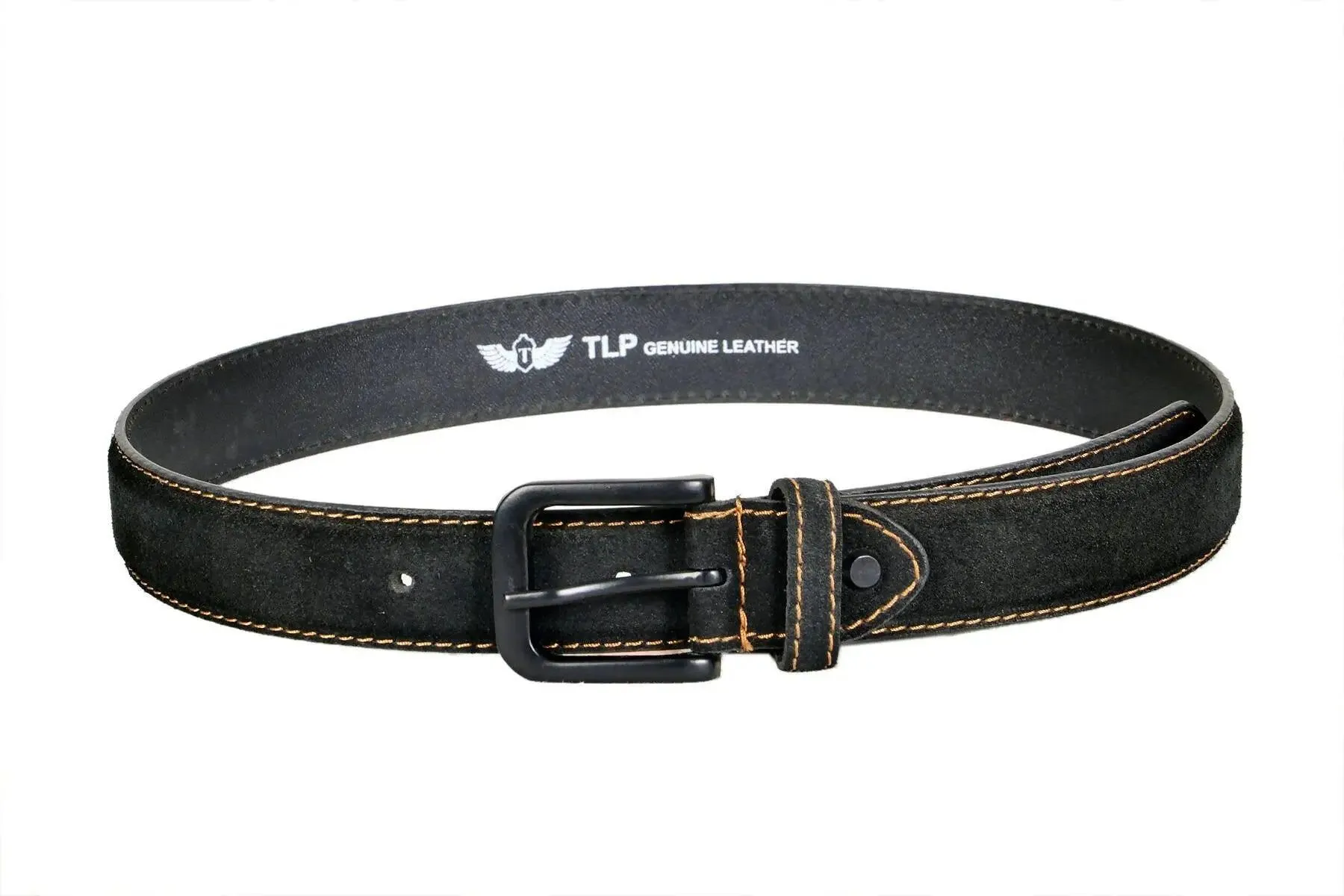TLP Leather Belt for Men Colour - Black (SKU BELT-10024)
