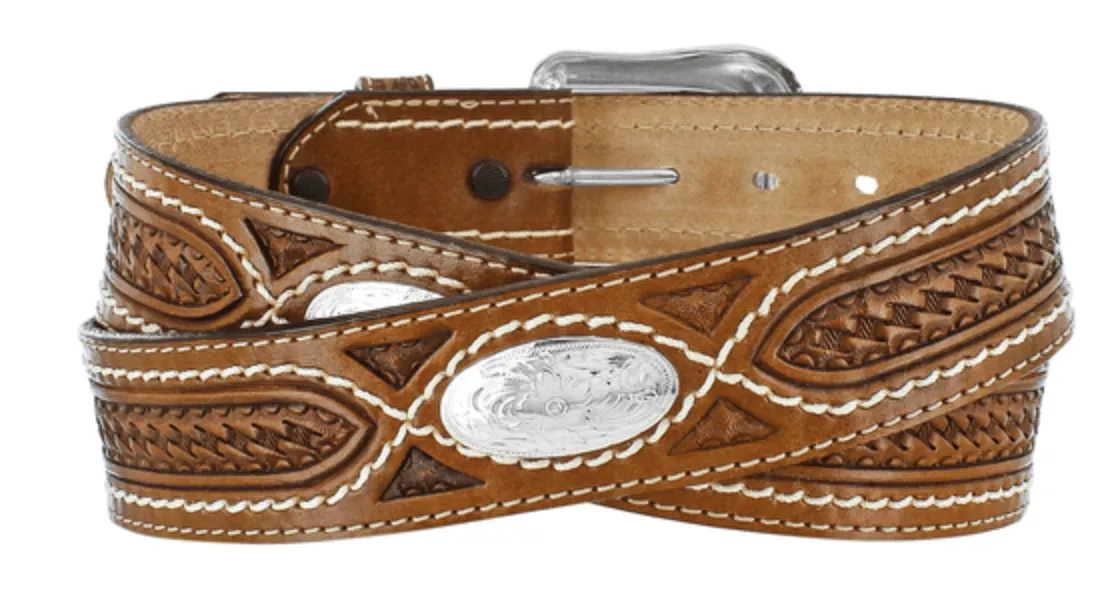 Tony Lama Men's Cross Creek Ridge Leather Belt C42644