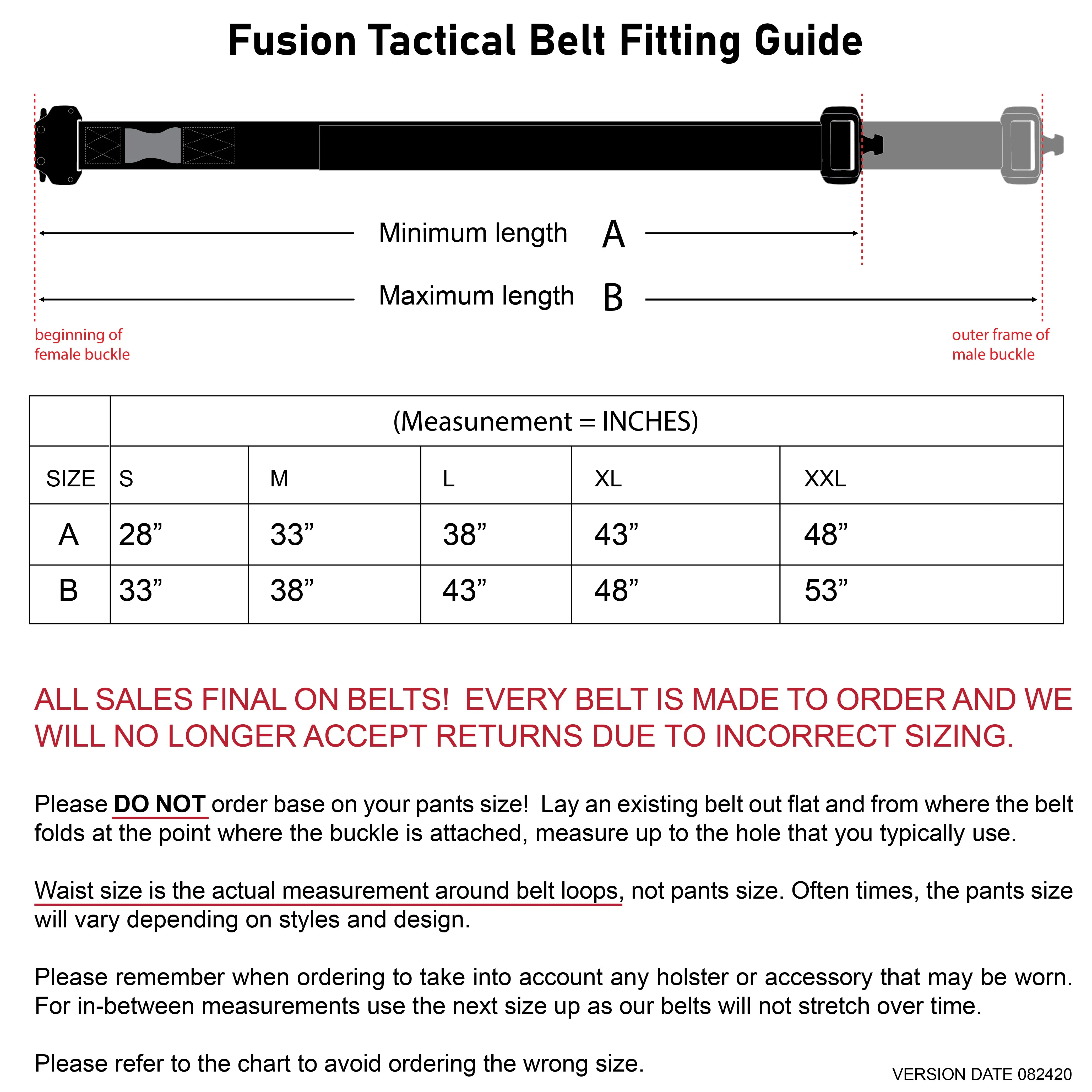 Trouser Belt - Type C - 1.5"Width