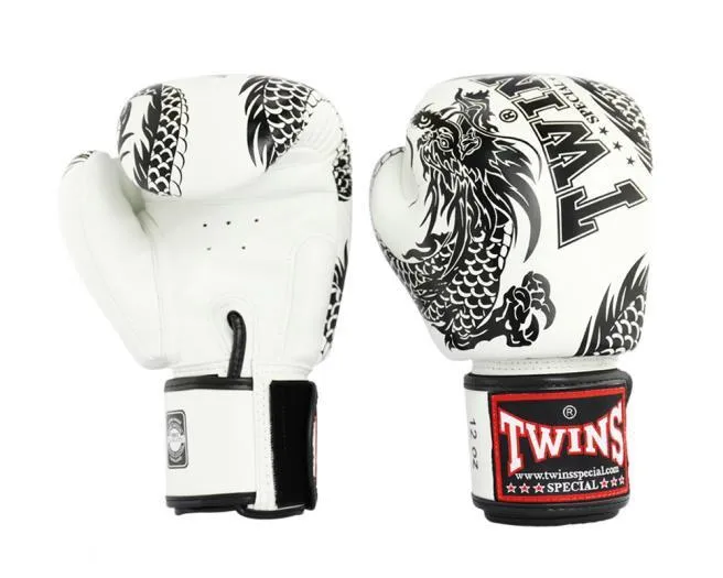 Twins Special Fancy FBGVL3-49 Black/White  Boxing Gloves