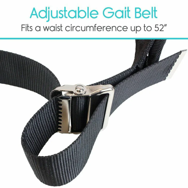 Vive Health Transfer Belt with Leg Straps - Black