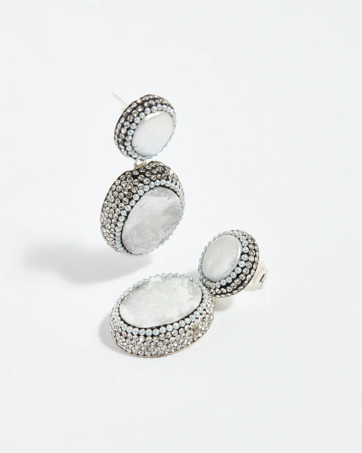 White Chalcedony Earrings