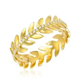 Wreath Ring with Diamonds