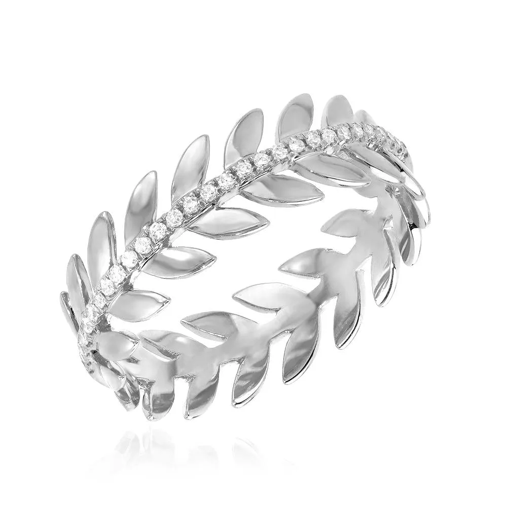 Wreath Ring with Diamonds