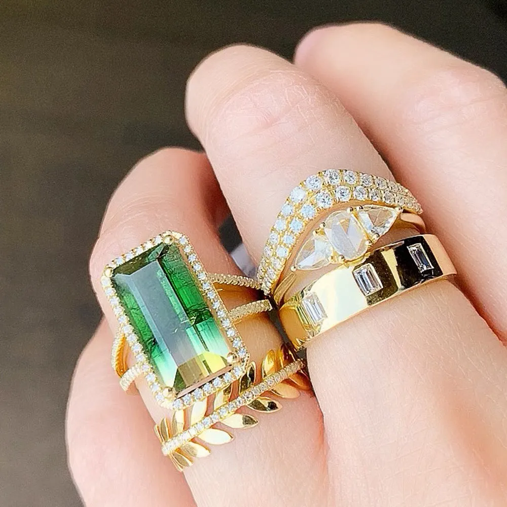 Wreath Ring with Diamonds