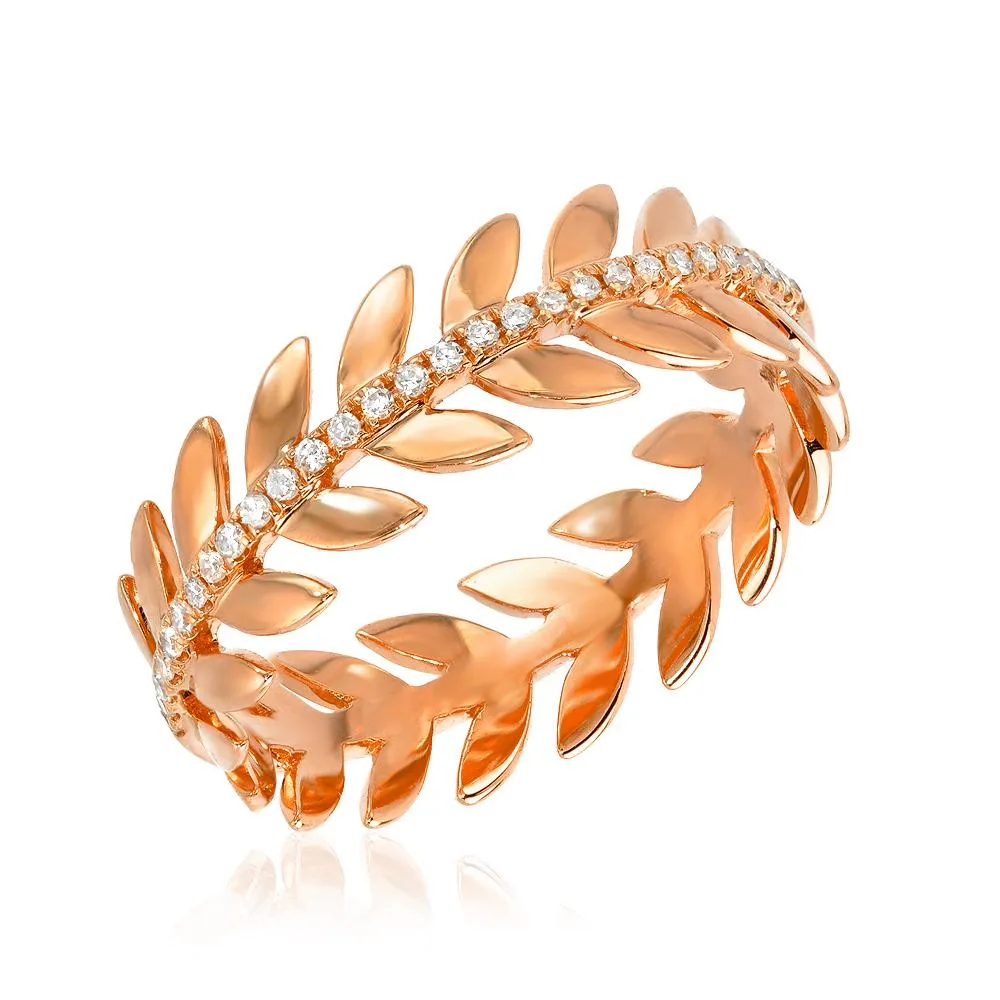 Wreath Ring with Diamonds